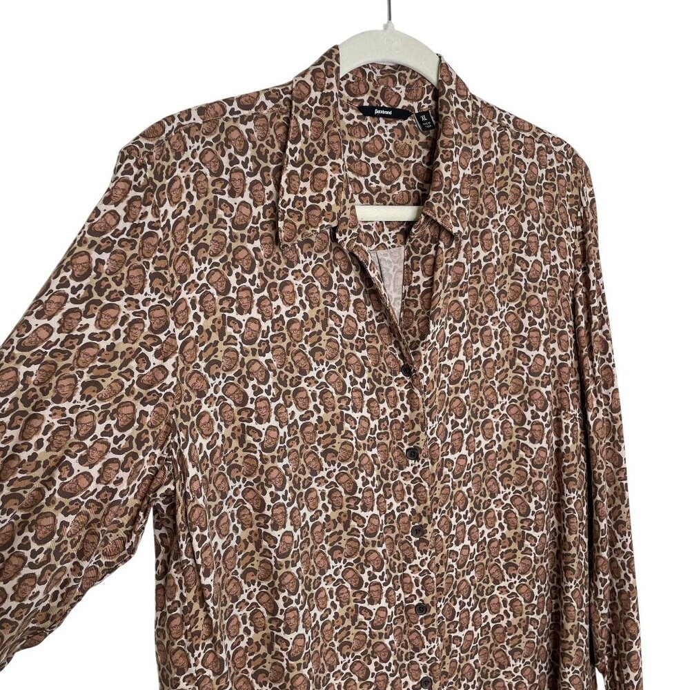 Betabrand Ruth Bader Gisburg Print Button Down To… - image 4